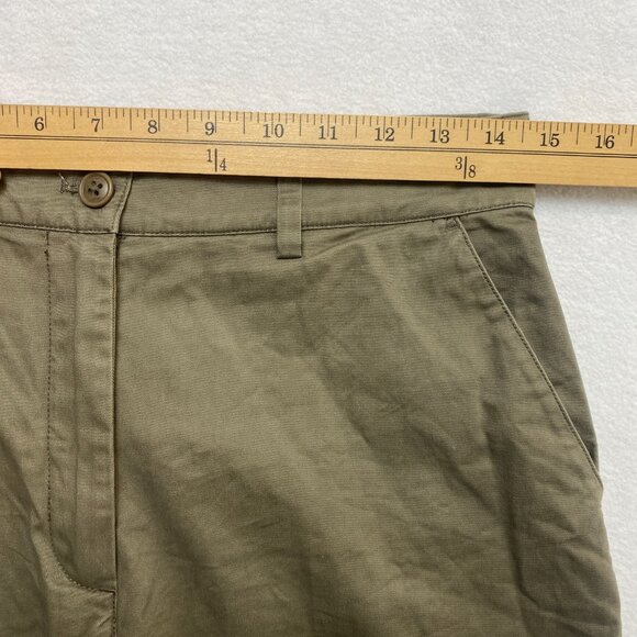VINTAGE Abercrombie & Fitch Pants Womens S Olive Green Wide Leg Chino Pull - Picture 5 of 10